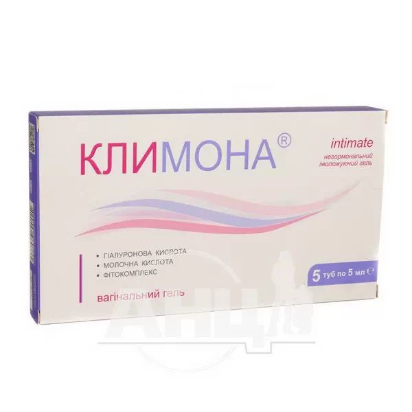 %Гель для інтимної гігієни Климона гель зволожуючий туба 5 мл №5