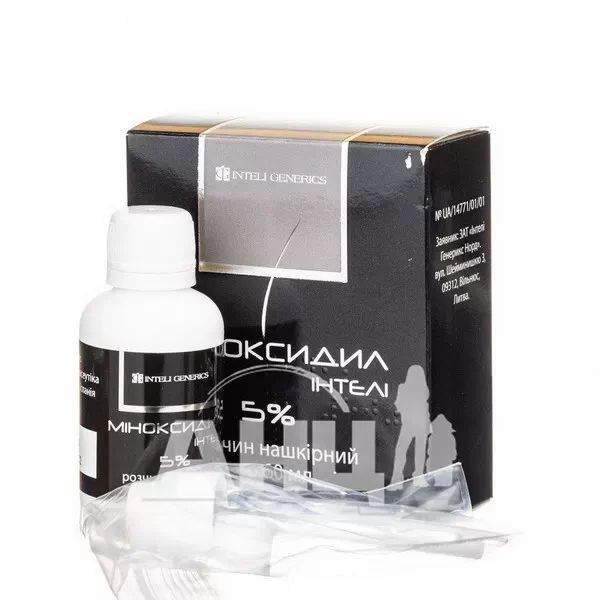 Міноксидил Інтелі розчин нашкірний 5 % флакон 60 мл №1