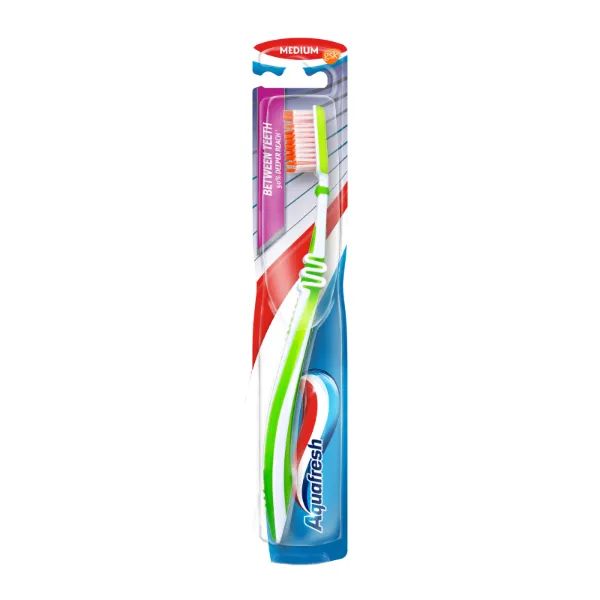 %Зубная щетка Aquafresh ин битвин клин средней жесткости