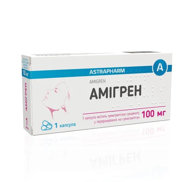 %Амігрен капсули 100 мг №1