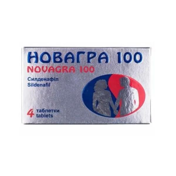 %Новагра 100 таблетки покрытые пленочной оболочкой 100 мг №4