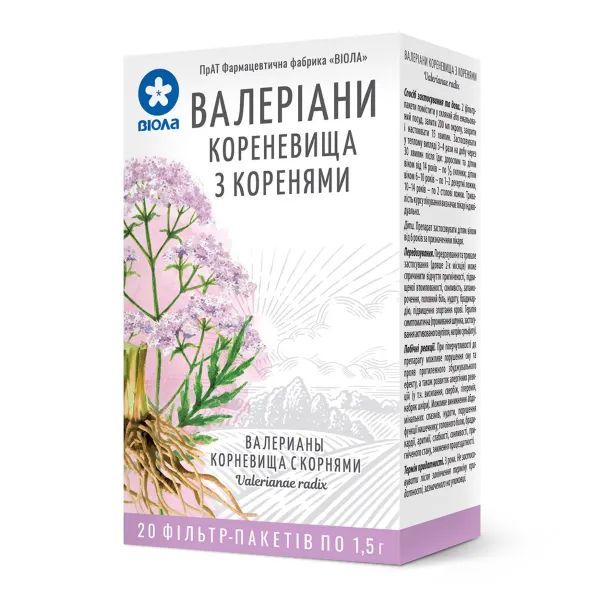 %Валеріани кореневища з коренями 1,5 г фільтр-пакет №20