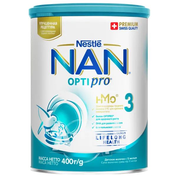 %Смесь Nestle NAN Optipro 3 с 12 месяцев 400 г