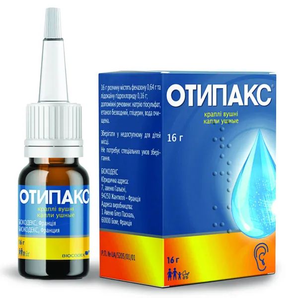 %Отипакс капли ушные 16 г
