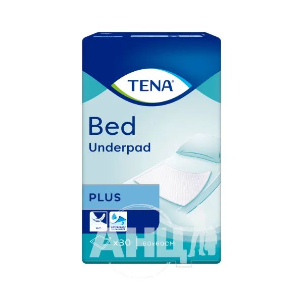 %Пелюшки для немовлят Tena Bed Underpad Plus 60х60 см №30