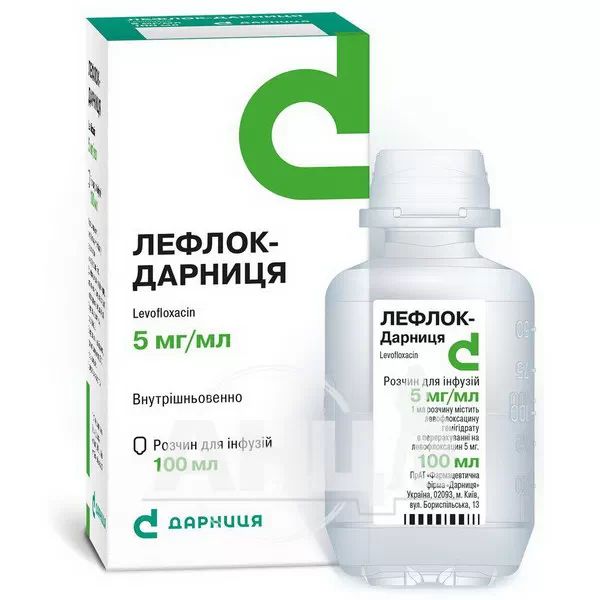 %Лефлок-Дарница раствор для инфузий 5 мг/мл флакон 100 мл №1