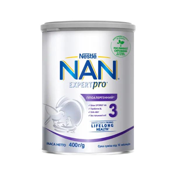 %Смесь Nestle NAN Гипоаллергенный 3 с 12 месяцев 400 г