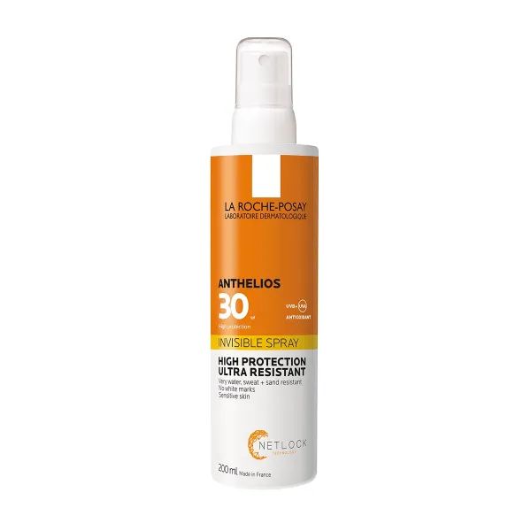 %Сонцезахисний спрей La Roche Posay Антеліос SPF 30+ для шкіри обличчя та тіла 200 мл