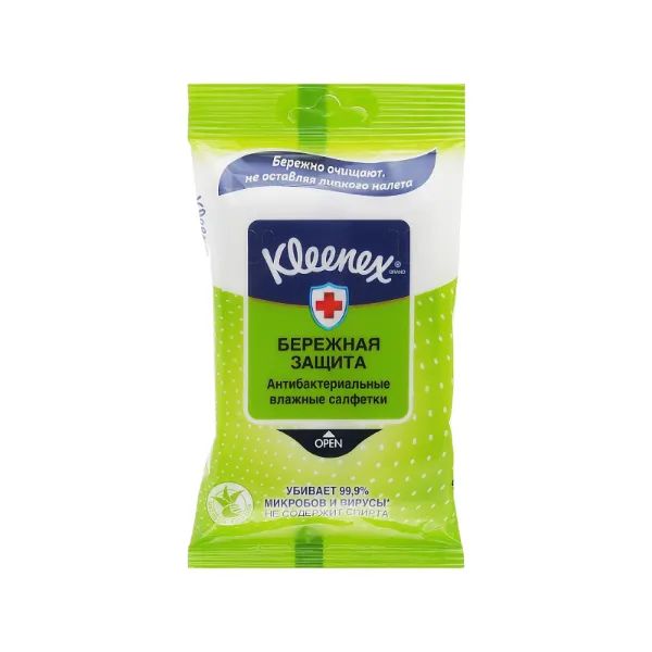 %Вологі серветки Kleenex антибактеріальні №10
