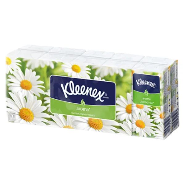 %Платочки косметические Kleenex camomile белые №10х10