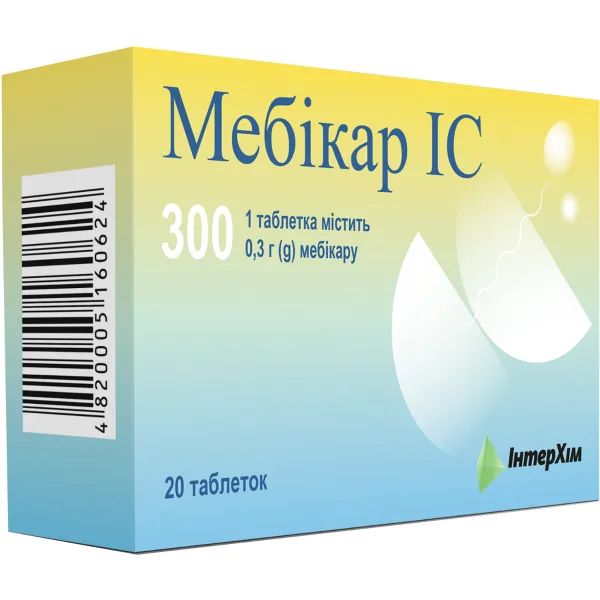 %Мебикар IC таблетки 0,3 г №20