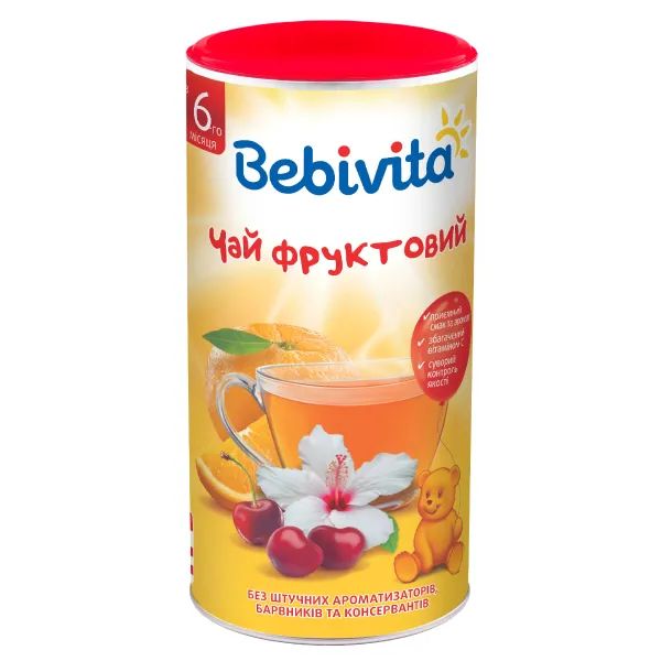 %Дитячий чай Bebivita фруктовий 200 г