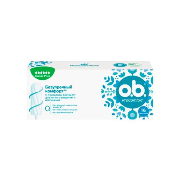 %Тампони жіночі гігієнічні o.b. Pro Comfort Super+ №16