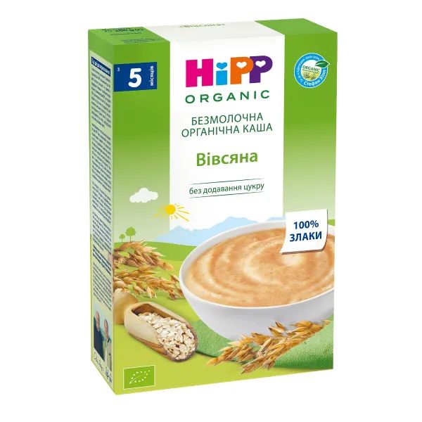 %Каша біо вівсяна безмолочна HiPP 200 г