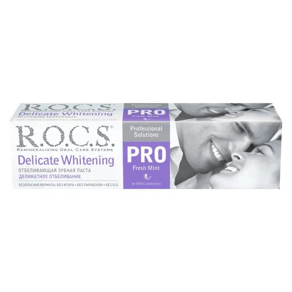 %Зубная паста R.O.C.S. pro деликатное отбеливание fresh mint 135 г