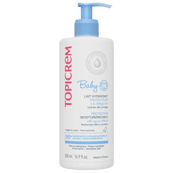 Защитное увлажняющее молочко Топикрем Бэйби Topicrem Baby Мое 1е флакон 500 мл