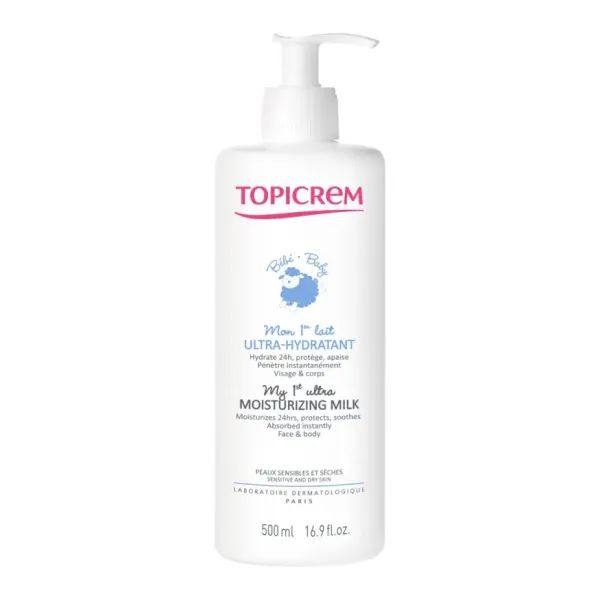 %Ультразволожуюче молочко Topicrem Baby Мое 1е флакон 500 мл