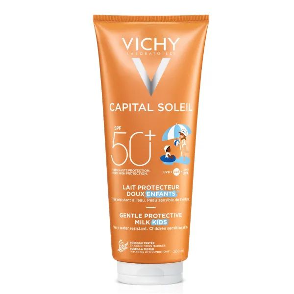 %Сонцезахисне м'яке молочко Vichy Капіталь Солей SPF 50+ для дітей 300 мл