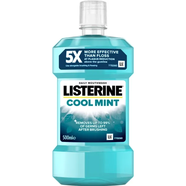 %Ополіскувач для ротової порожнини Listerine Cool Mint Свіжа м'ята 500 мл