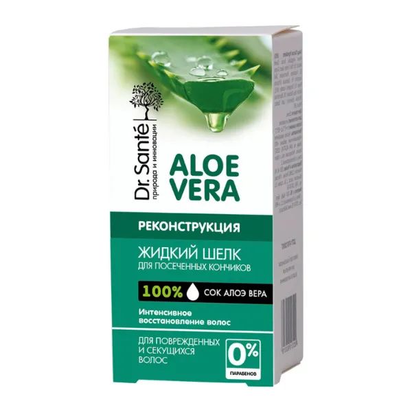 %Засіб для посічених кінчиків волосся жидкий шелк Dr.Sante Aloe vera 30 мл