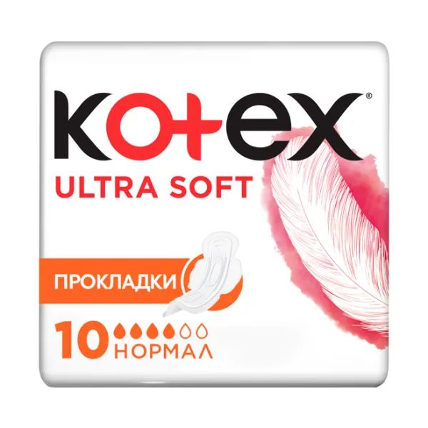 %Прокладки жіночі гігієнічні Kotex Ultra Normal Soft №10