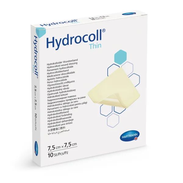 %Пов’язка гідроколоїдна Hydrocoll Thin 7,5 см х 7,5 см №10