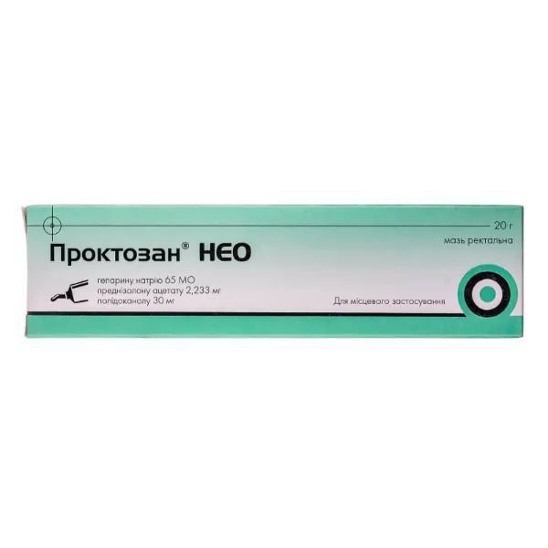 %Проктозан Нео мазь ректальна туба 20 г