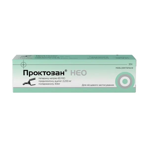 %Проктозан Нео мазь ректальна туба 20 г