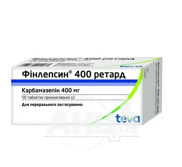 %Фінлепсин 400 ретард таблетки пролонгованої дії 400 мг №50