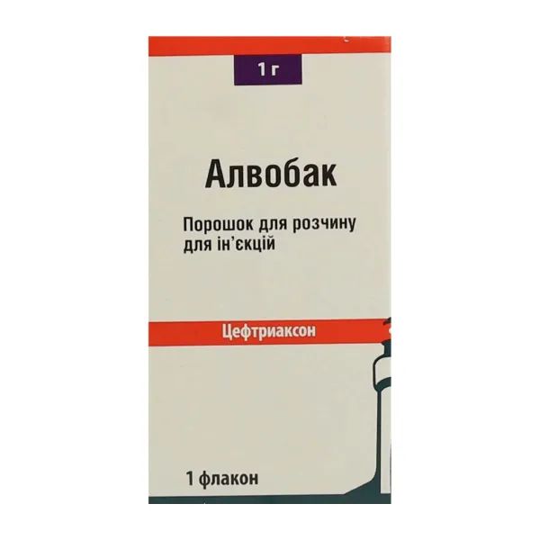 %Алвобак порошок для раствора для инъекций 1 г флакон №1