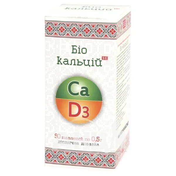 %Біо-кальцій таблетки 0,5 г №90