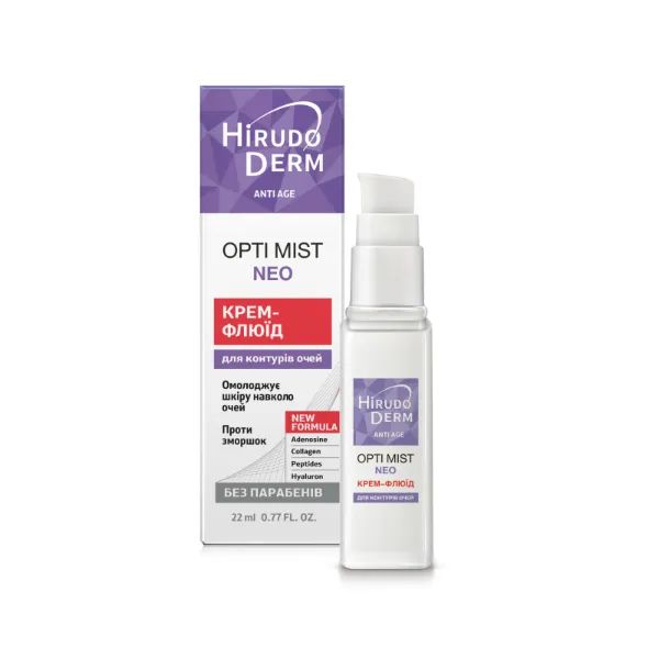 %Крем-флюід для контуру очей Opti-mist серії hirudo derm anti age туба 19 мл