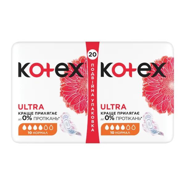 %Прокладки жіночі гігієнічні Kotex Ultra Normal №20