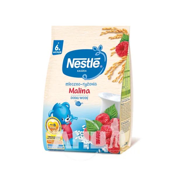 %Каша сухая быстрорастворимая молочная Nestle рисовая с малиной и бифидобактериями с 6 месяцев 230 г