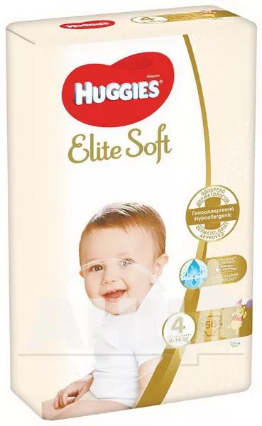 %Підгузки дитячі гігієнічні Huggies Elite Soft 4 (8-14кг) №66
