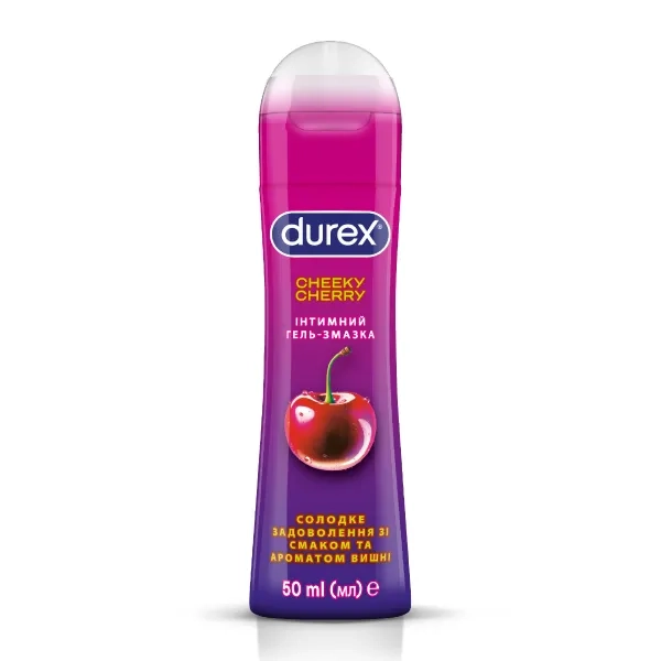 %Інтимний гель-змазка Durex Play Cherry зі смаком та ароматом вишні 50 мл