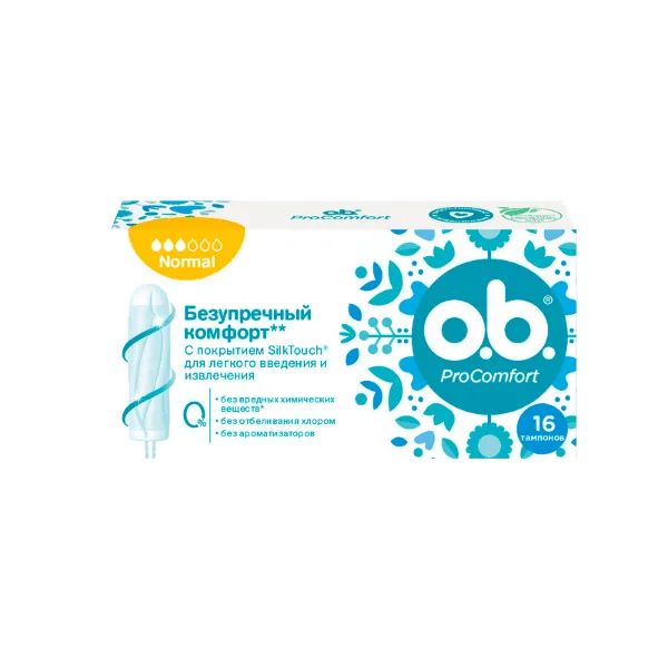 %Тампони жіночі гігієнічні o.b. Pro Comfort Normal №16
