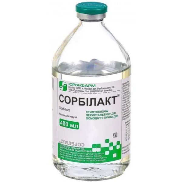%Сорбілакт розчин для інфузій пляшка скляна 400 мл №1