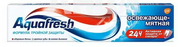 Зубная паста Aquafresh 3 освежающе-мятная туба 50 мл