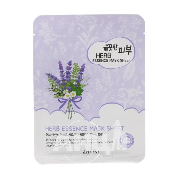 %Маска тканевая для лица Esfolio pure skin с травами 25 мл