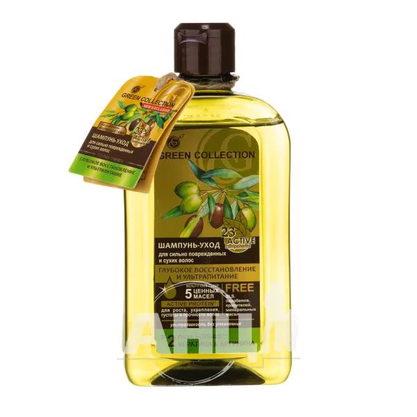 %Шампунь-догляд Green collection глибоке відновлення та ультраживлення 500 мл