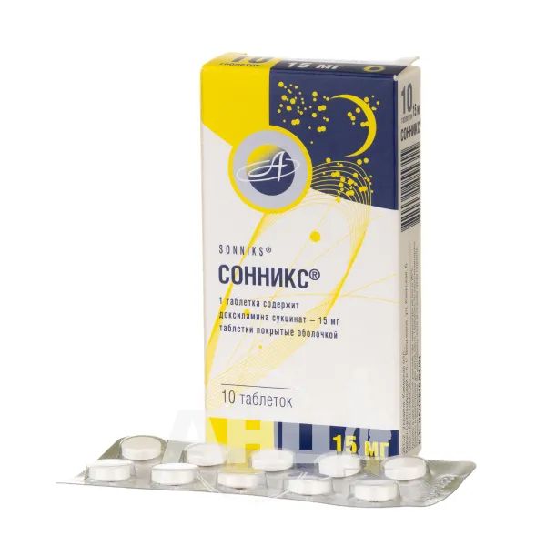 Сонникс таблетки покрытые оболочкой 15 мг №10