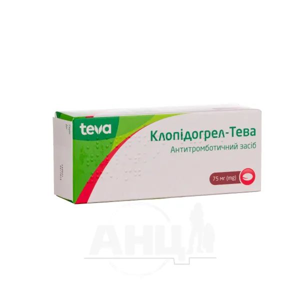 %Клопідогрел-Тева таблетки 75 мг №30