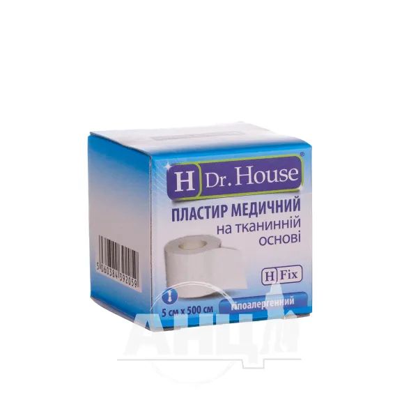 %Пластир медичний Dr. House на тканинній основі 5 см х 500 см