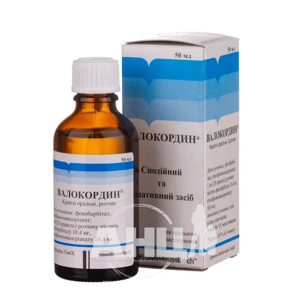 Валокордин краплі оральні розчин флакон-крапельниця 50 мл