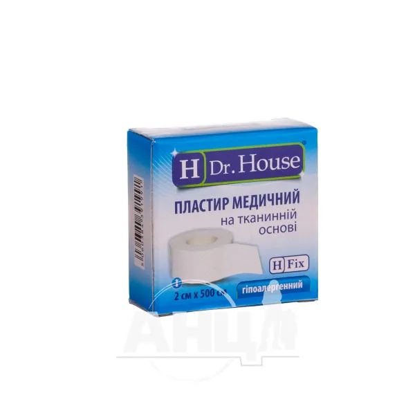%Пластир медичний Dr.House 2 см х 500 см на тканинній основі