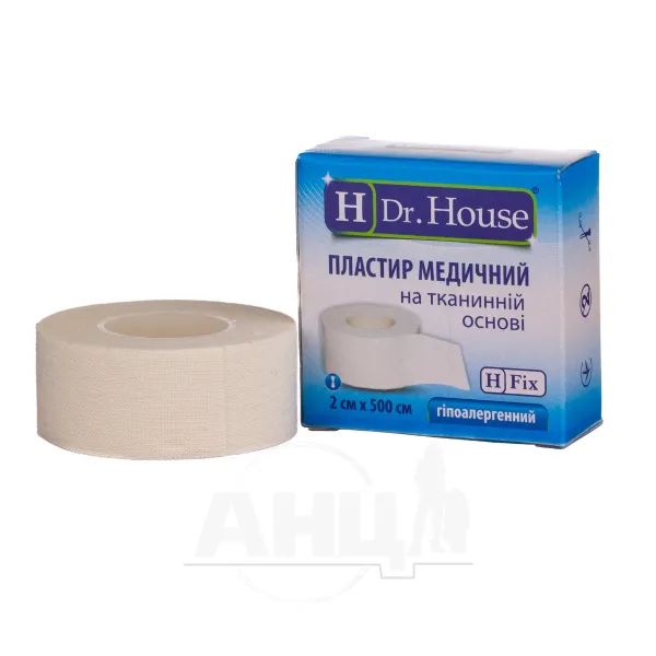 Пластир медичний Dr.House 2 см х 500 см на тканинній основі