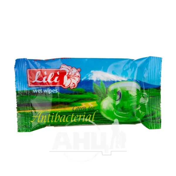 %Салфетки влажные Lili зеленый чай №15