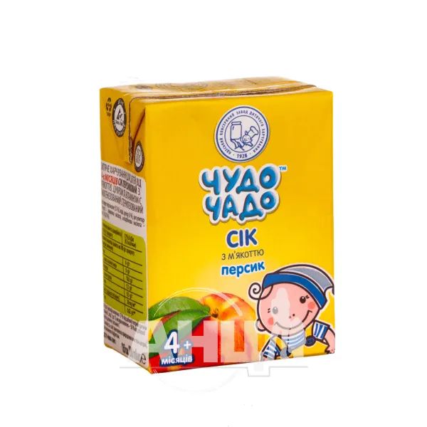 %Сік Чудо-Чадо персик з м'якоттю, цукром та вітаміном С 200 мл