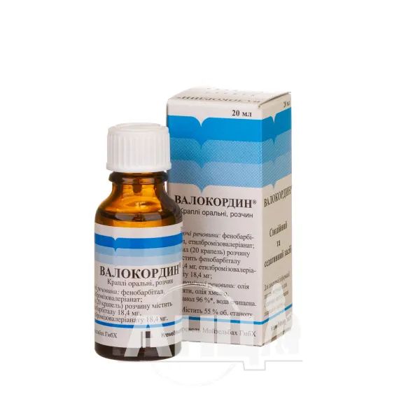 Валокордин краплі оральні розчин флакон-крапельниця 20 мл
